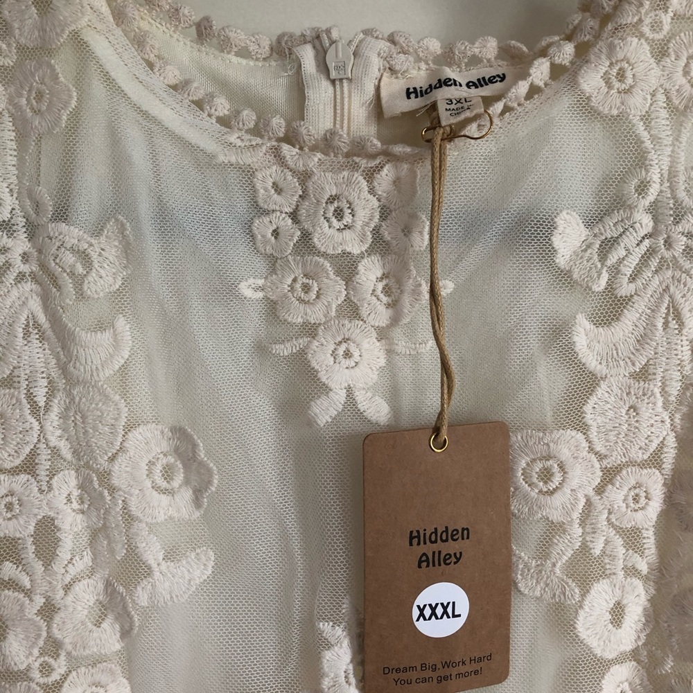 New with tags Unique Vintage Antique Ivory Dress